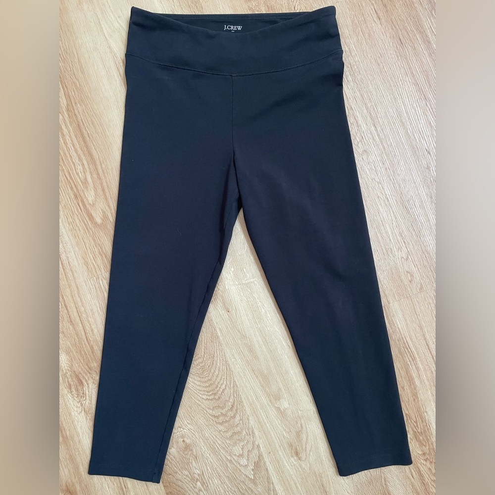 J. Crew cropped leggings black classic preppy basic medium